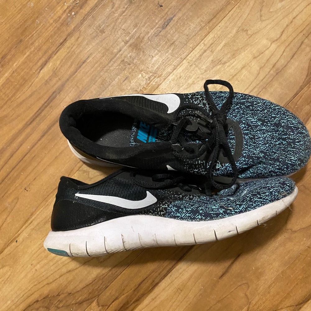 Black and blue nikes